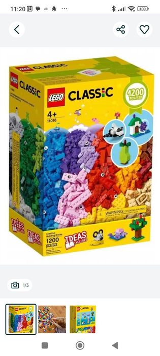 Lego classic 11016 unikat 1200 nowe