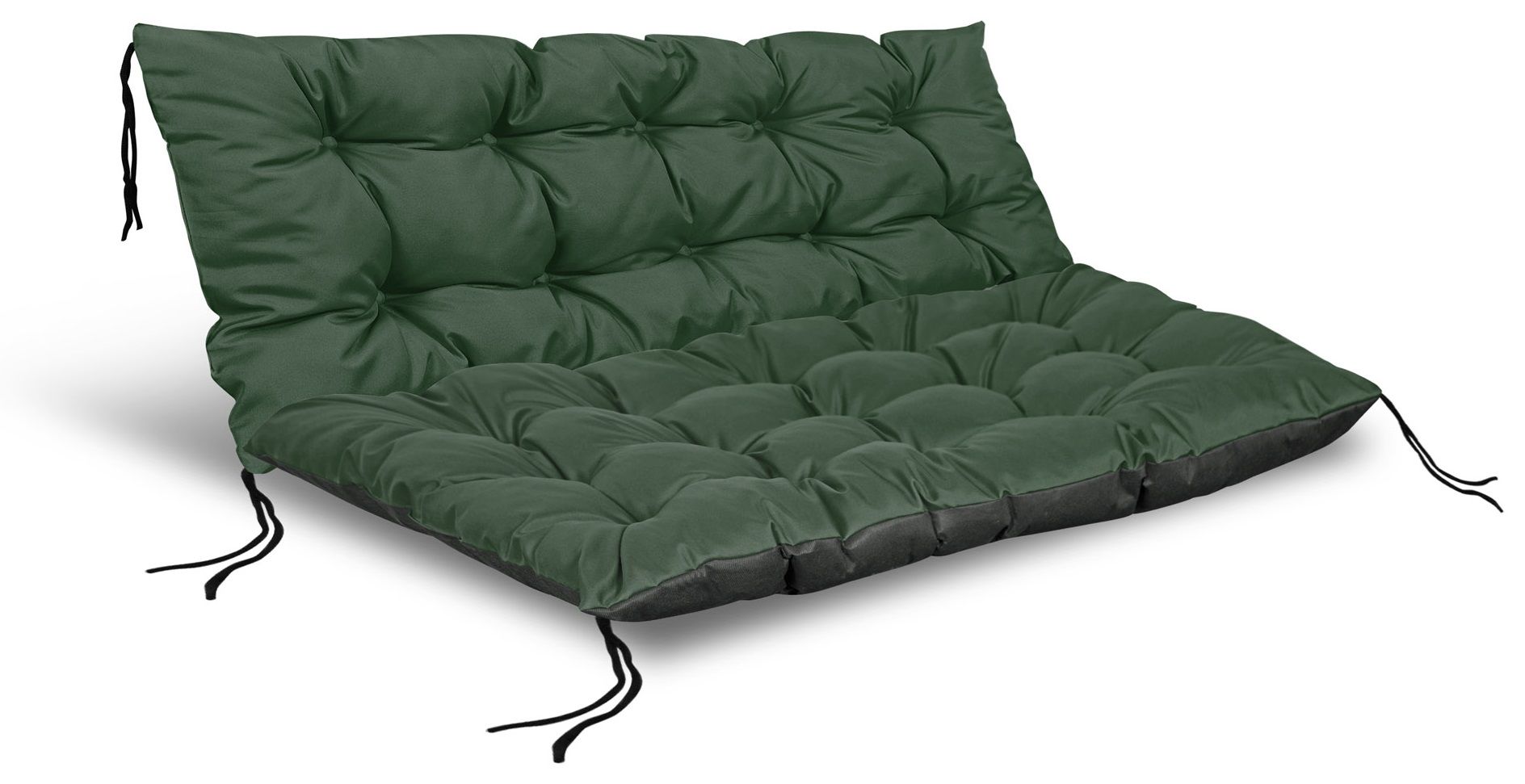Zestaw Poduszka ogrodowa 120/80 cm + 120/40 cm na ławkę palety zielona