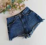 Modne, dżinsowe spodenki z wysokim stanem 38/M Denim&Co