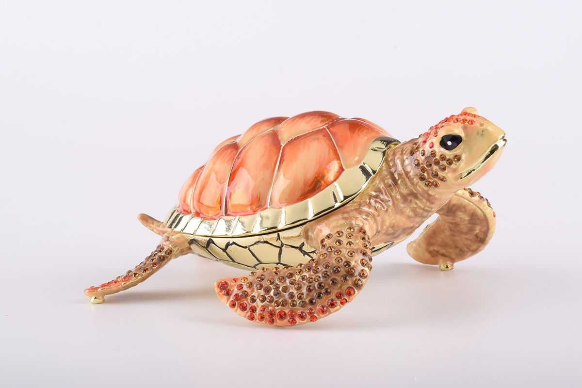 Puzderko żółw kolekcja Keren Kopal Swarovski Unikat