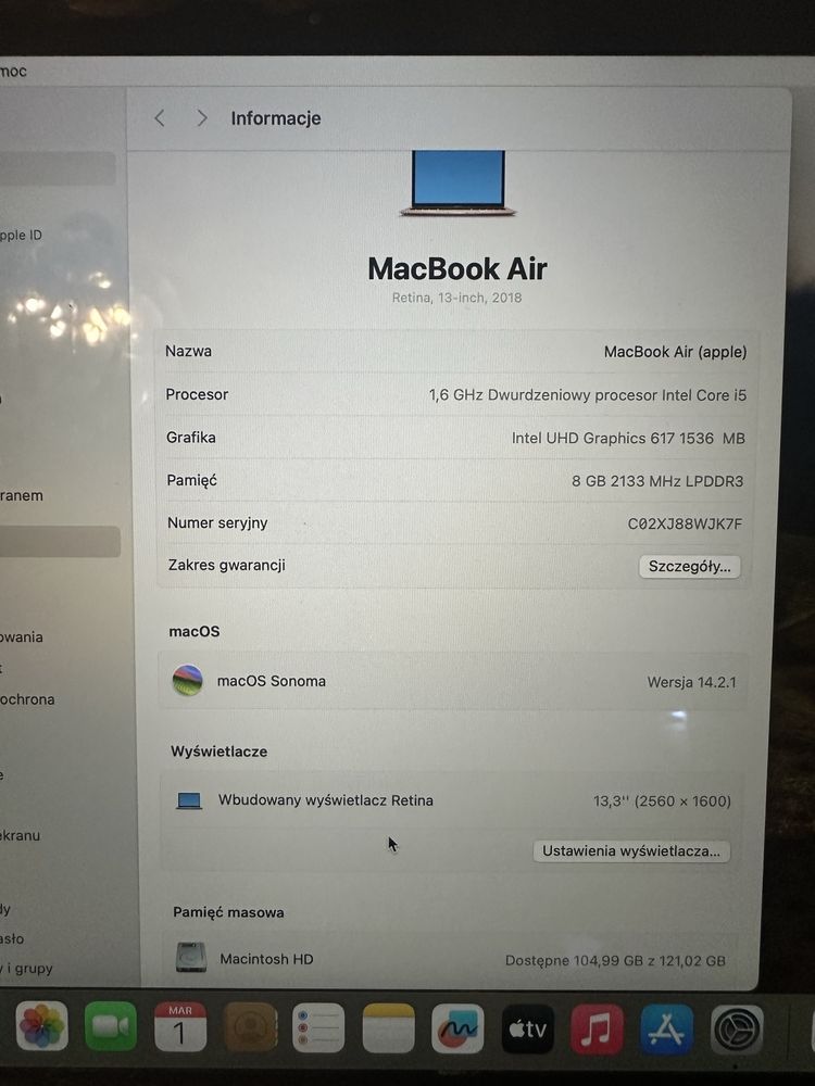 Macbook Air 13 2018 Rose Gold Śliczny