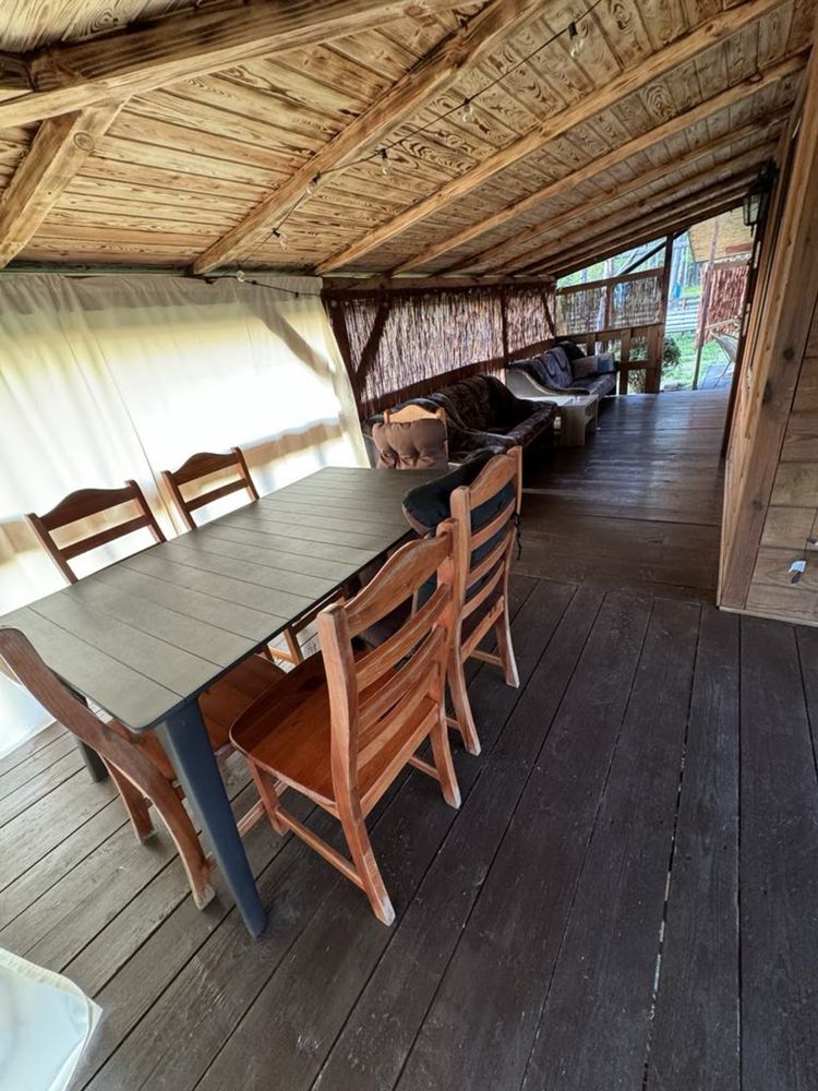 Domek letniskowy z jacuzzi (termobania), sauna, staw, 7-osobowy