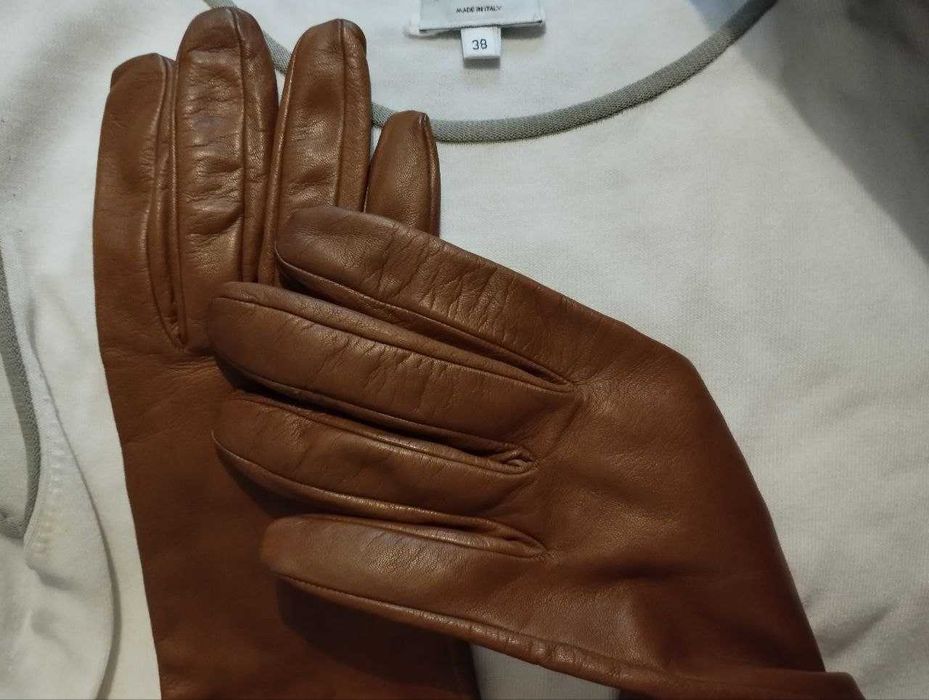 Salvatore Ferragamo Довгі рукавички зі шкіри