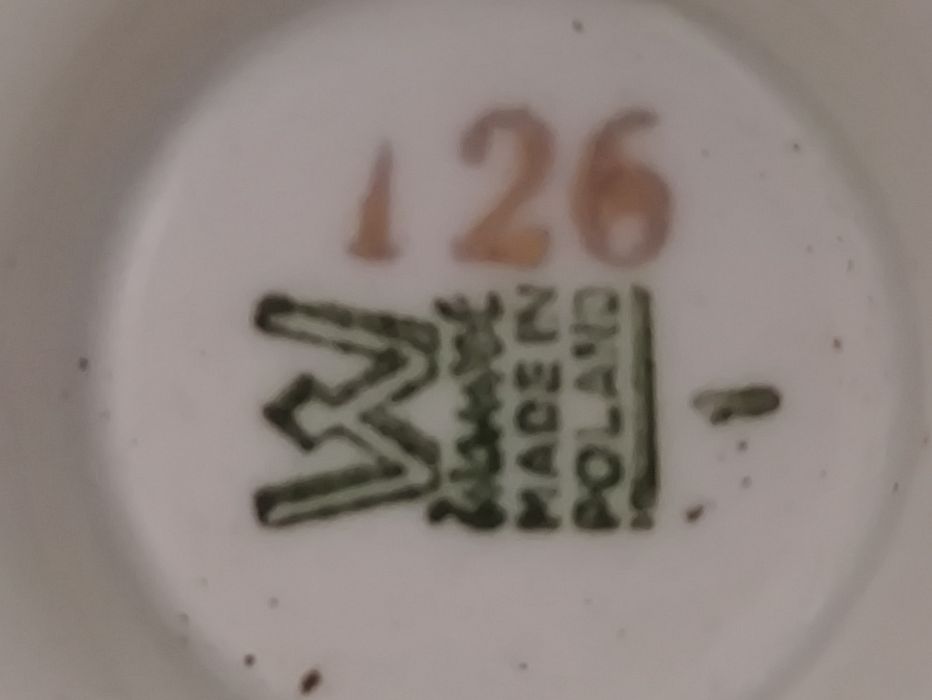 Porcelana Wawel W-ch  Serwis Tet-ta-Tet Mokka  Złoty Liść Fryderyka