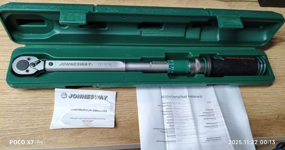 Klucz dynamometryczny Jonnesway 1/2" T27101N