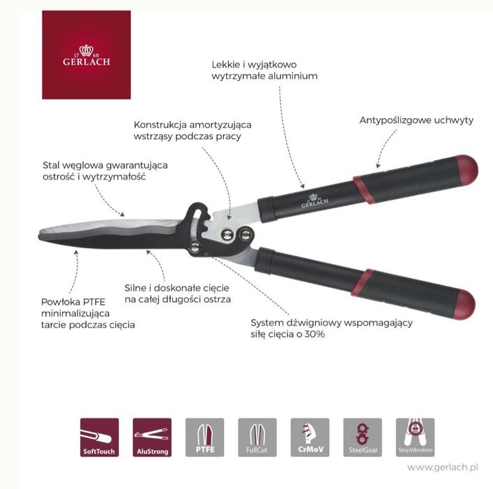 Nowe Nożyce do żywopłotu gerlach