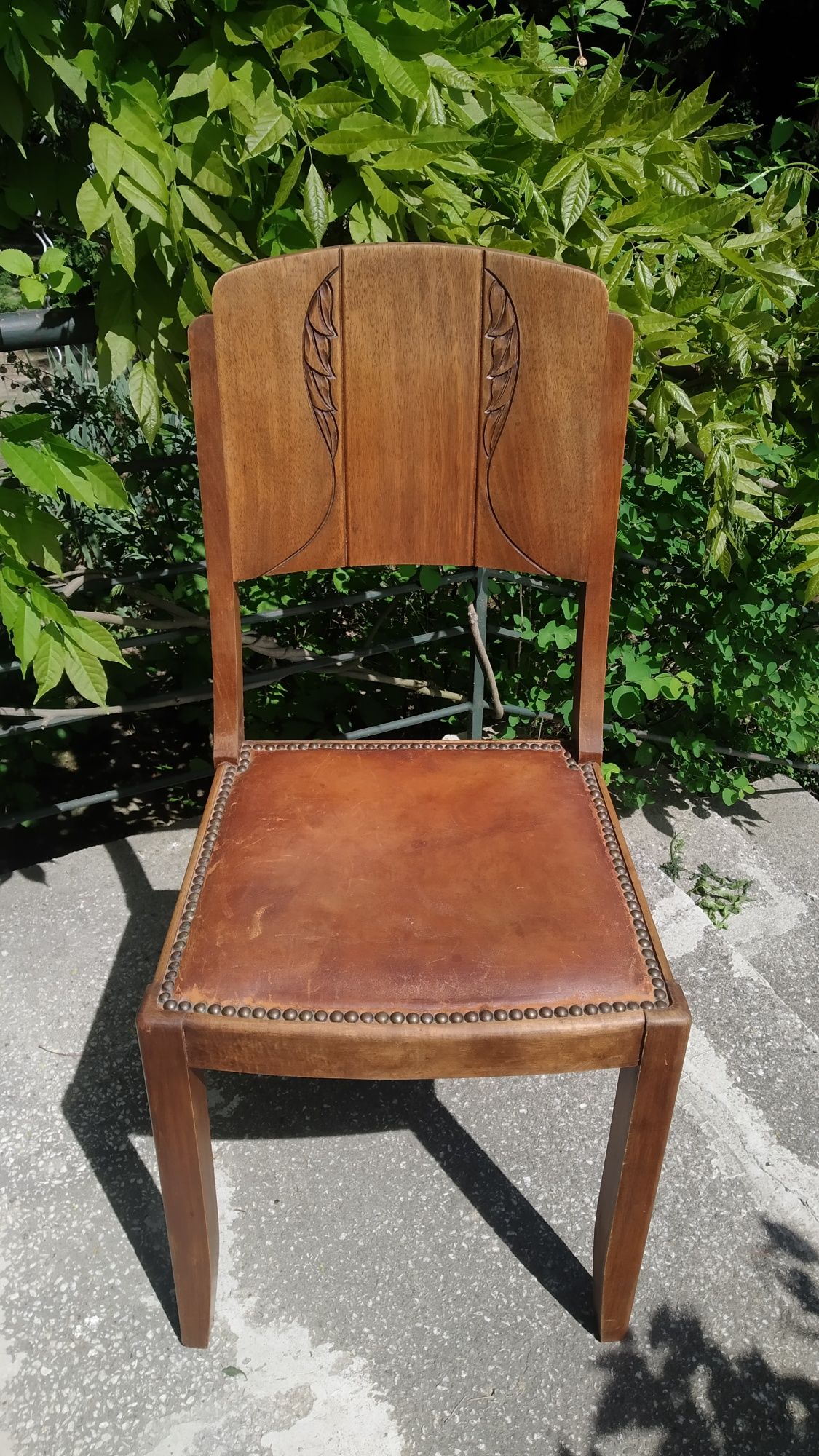 Krzesła dębowe art deco