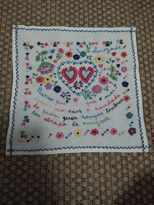 Lenço de namorados em linho