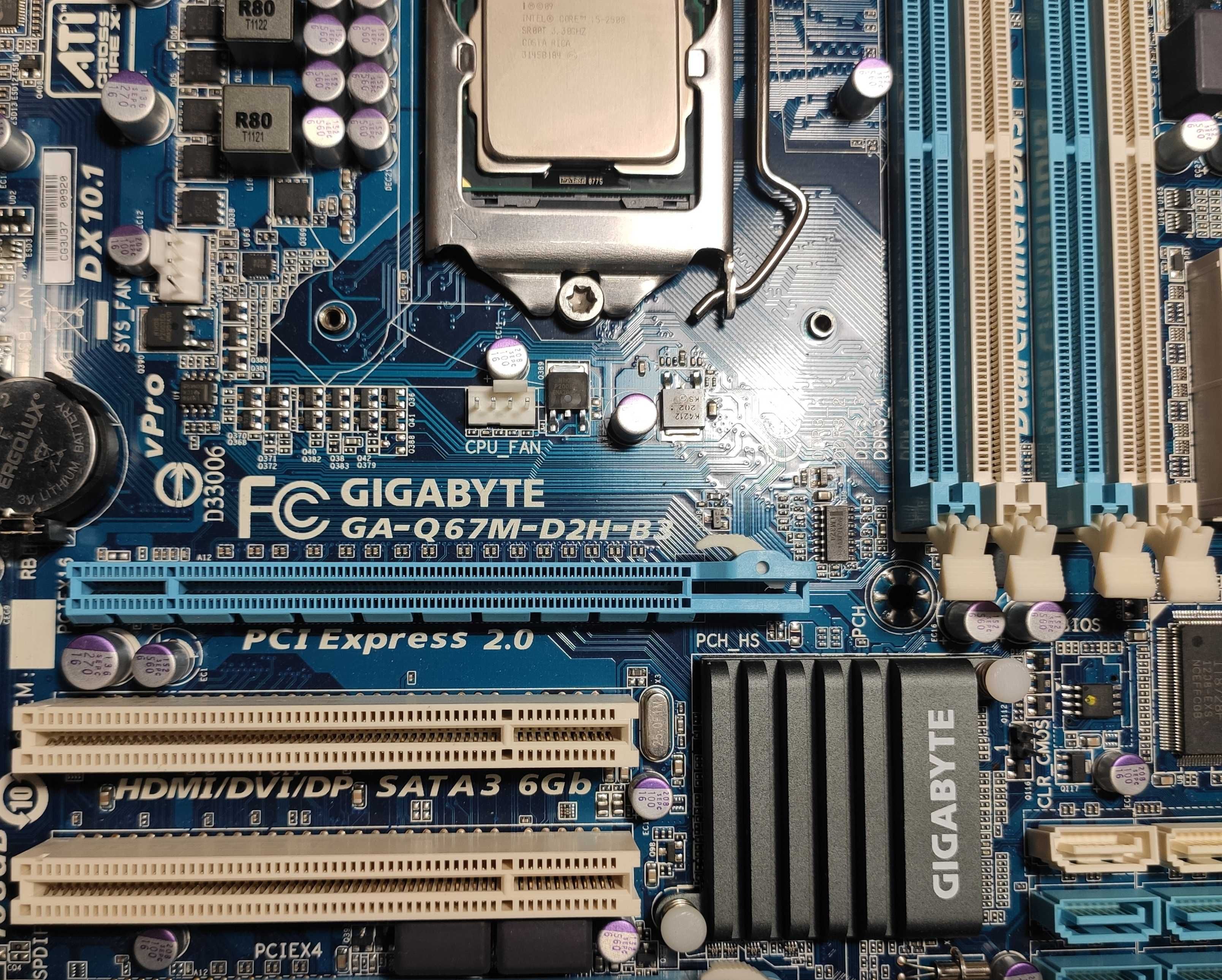 i5-2500 / 16gb ddr3 kit / gigabyte Q67