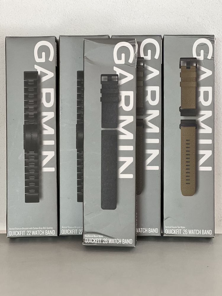 Ремінець Garmin QuickFit 26 Watch Band Heathered black nylon