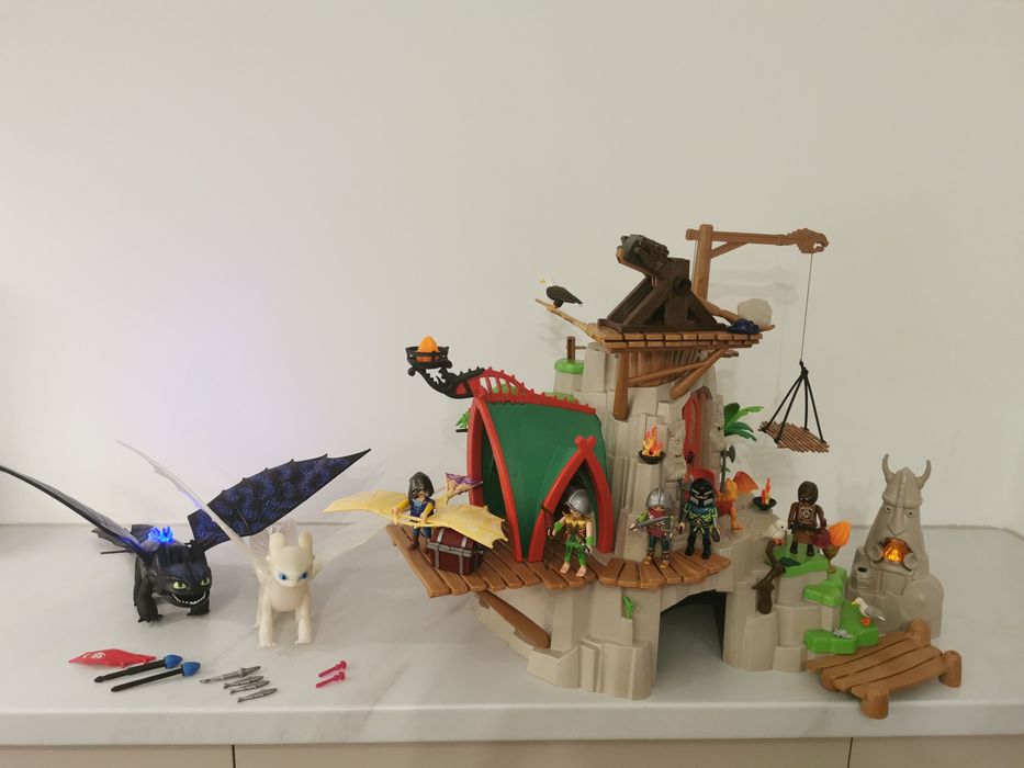 Klocki Playmobil wyspa Berk, smoki jak wytresować smoka. Szczerbatek