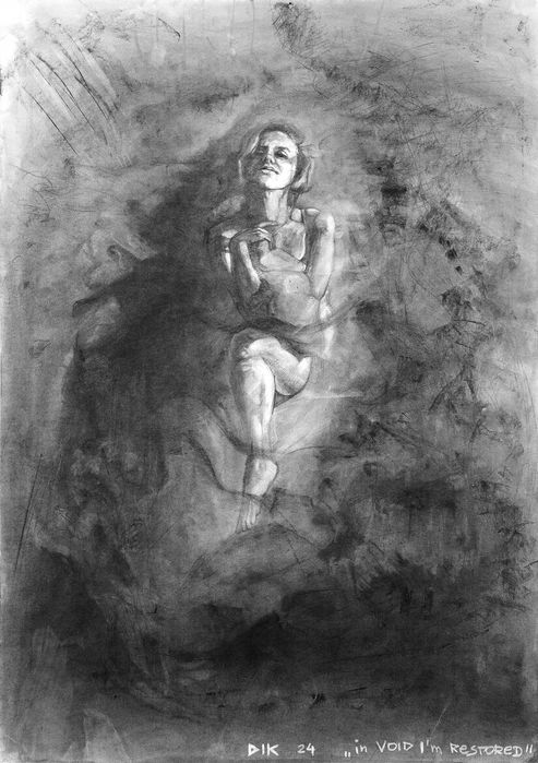 "In VOID.." – oryginalny rysunek B1 (70x100 cm), Wandering Heyoka