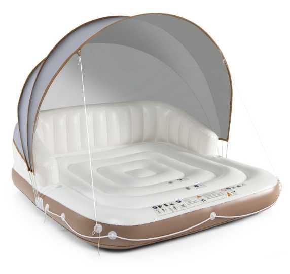 Nadmuchiwana wyspa COSTWAY z baldachimem – leżanka, tratwa, basen