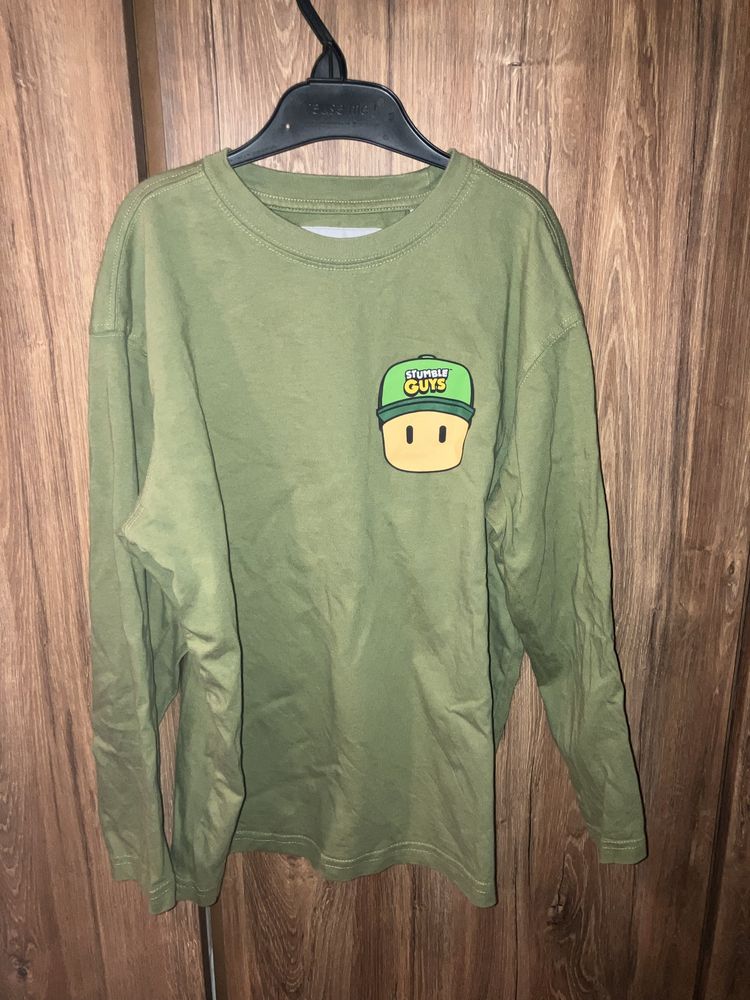 Stumble guys Zara 134/140 zielona bluzka koszulka długo rękaw tshirt