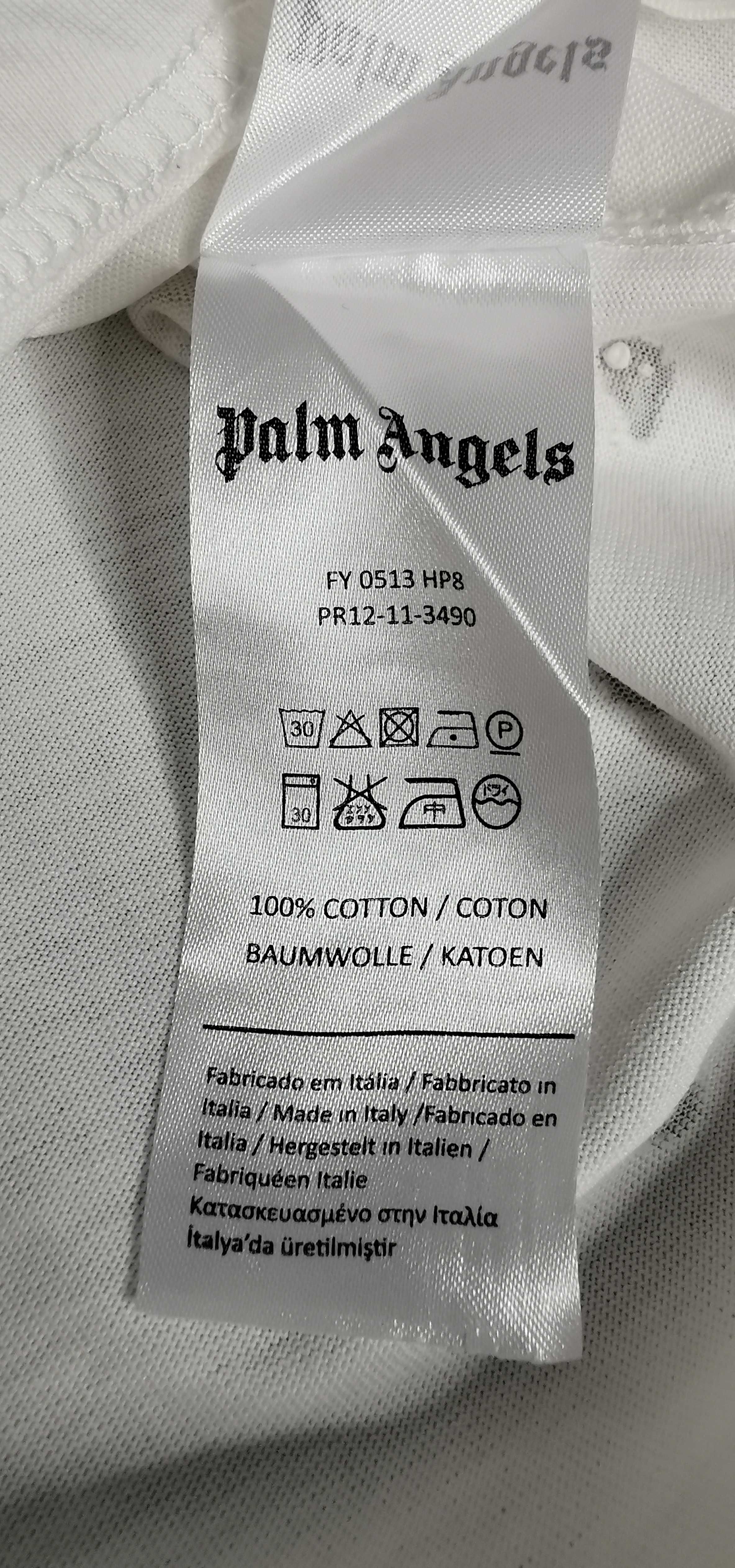 T-shirt koszulka Palm Angels big print duże logo rozmiar M biała white