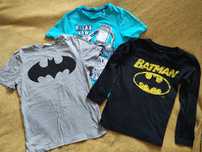 ZESTAW 3 koszulek BATMAN r. 134/140 | C&A | H&M | SINSAY | 100% czarna