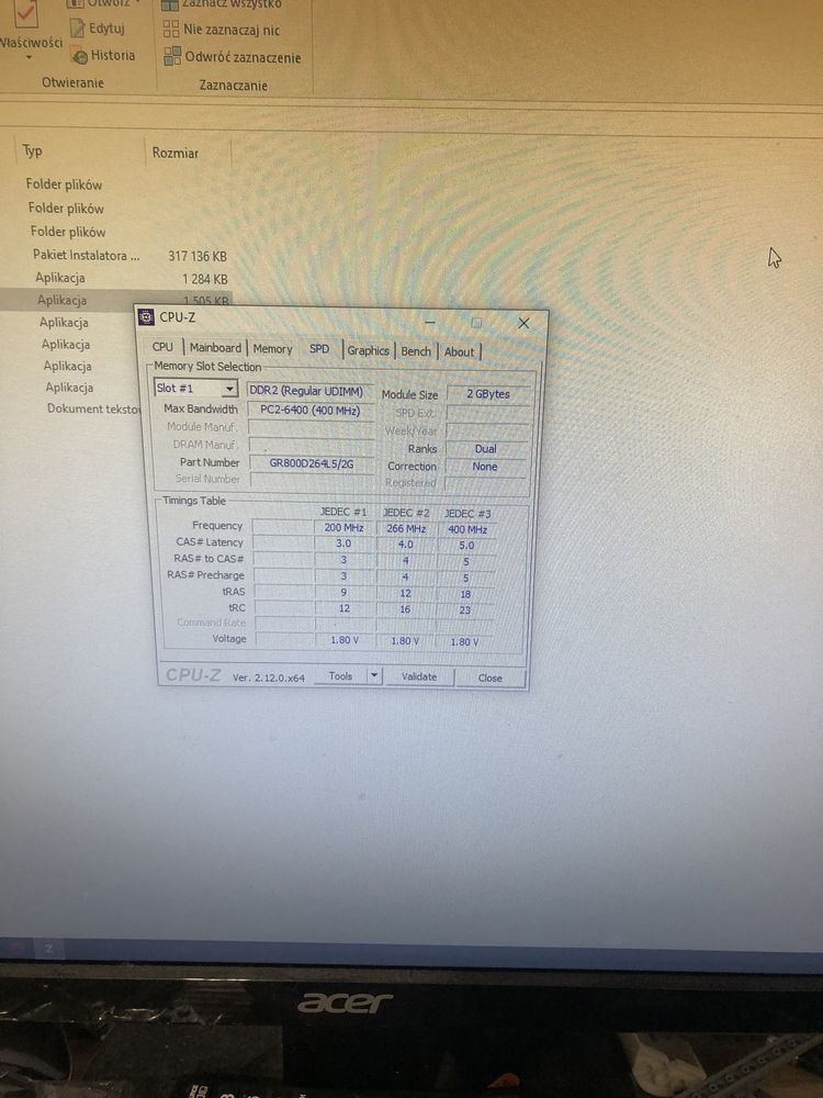 Pamięć Ram DDR2 8GB (2GBx4 szt.) 800 Mhz