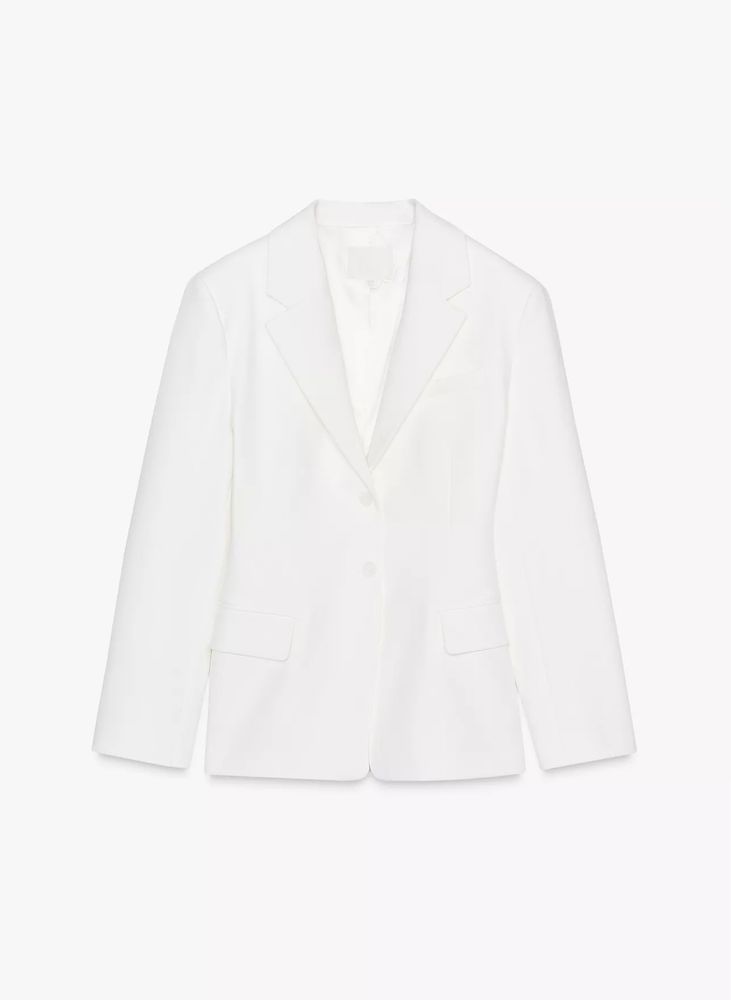 Білий приталений блейзер піджак жакет Zara XS S