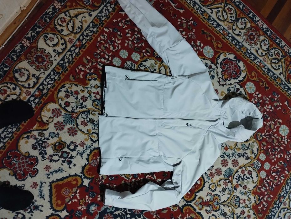 Чоловіча куртка софтшел вітрозахисна мембрана 10000 - світло сіра