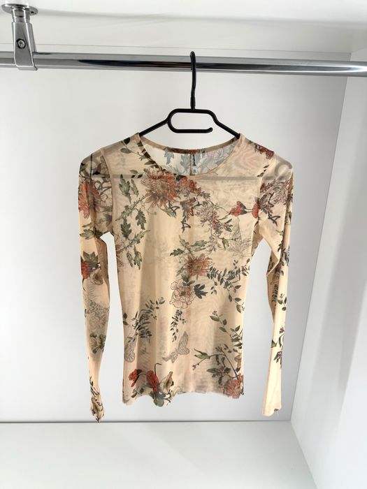 Siateczkowa bluzka nude stradivarius xs/s