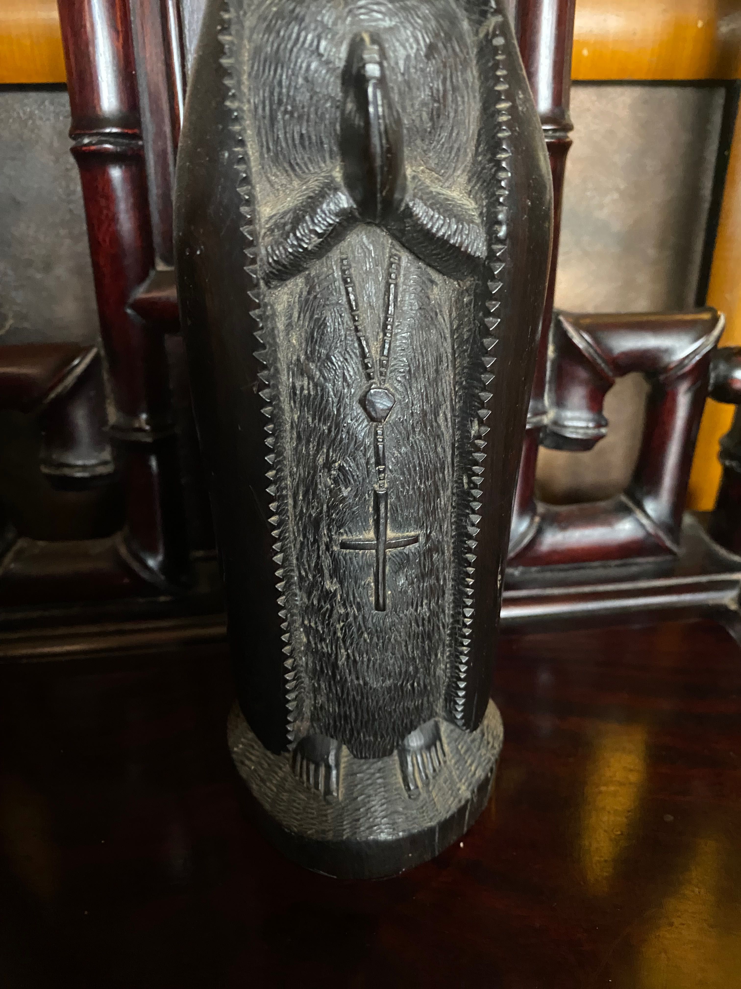 Mamã Muxima Madeira Pau-Preto 26 cm Anos 60