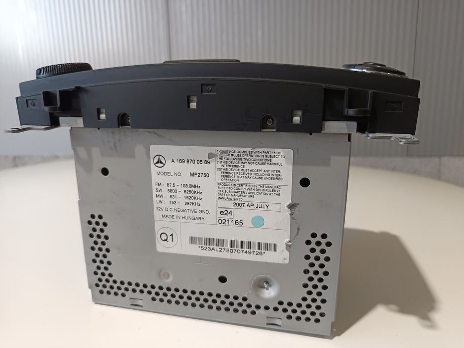 Rádio Mercedes A/B/Vito