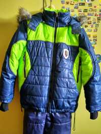 Зимняя куртка с комбинезоном на 4-6 лет