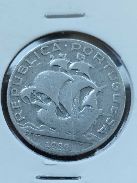 Moeda de 2.5 escudos de 1933, em prata