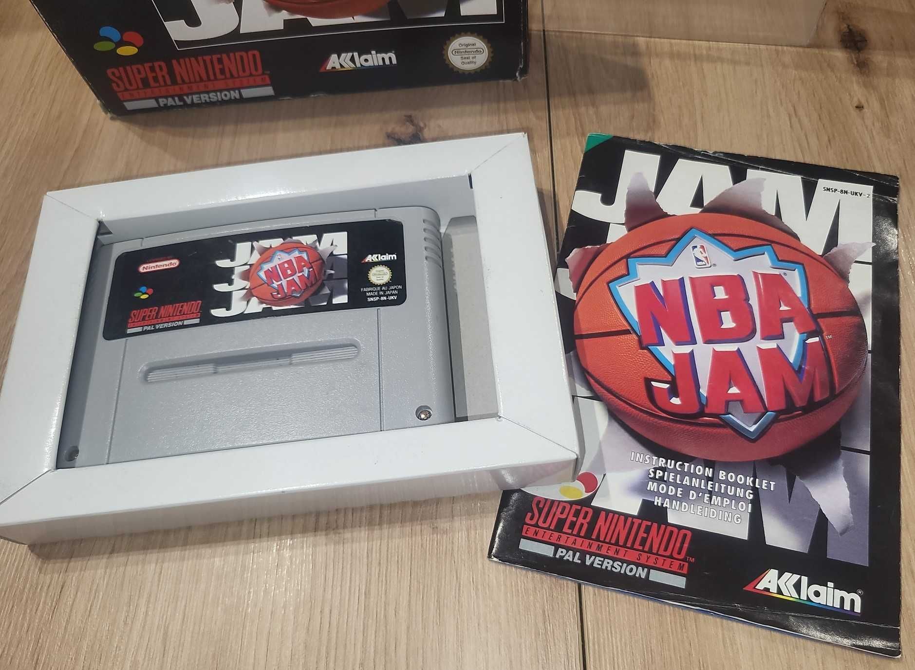 Gra NBA Jam - NINTENDO SNES - BDB- stan CIB Komplet +Protektor