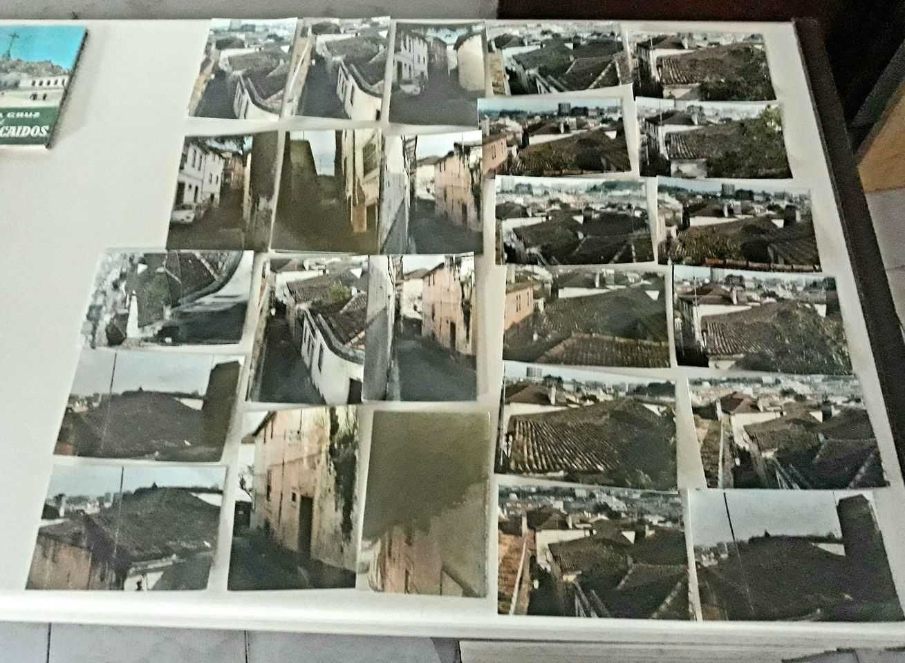 Lote de Fotografias VINTAGE de Telhados Antigos, com Telha de Canudo