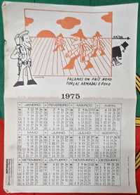 Calendário MFA, de 1975 - 50 anos de 25 de Abril.
