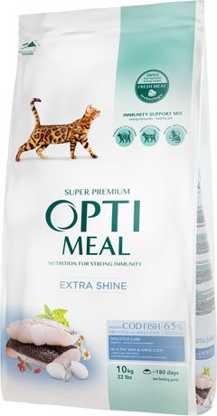 Сухой корм Optimeal для взрослых кошек с высоким содержанием трески