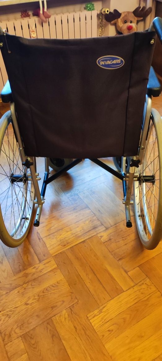 Wózek inwalidzki Invacare do 120kg składany,koła na szybko złączki.