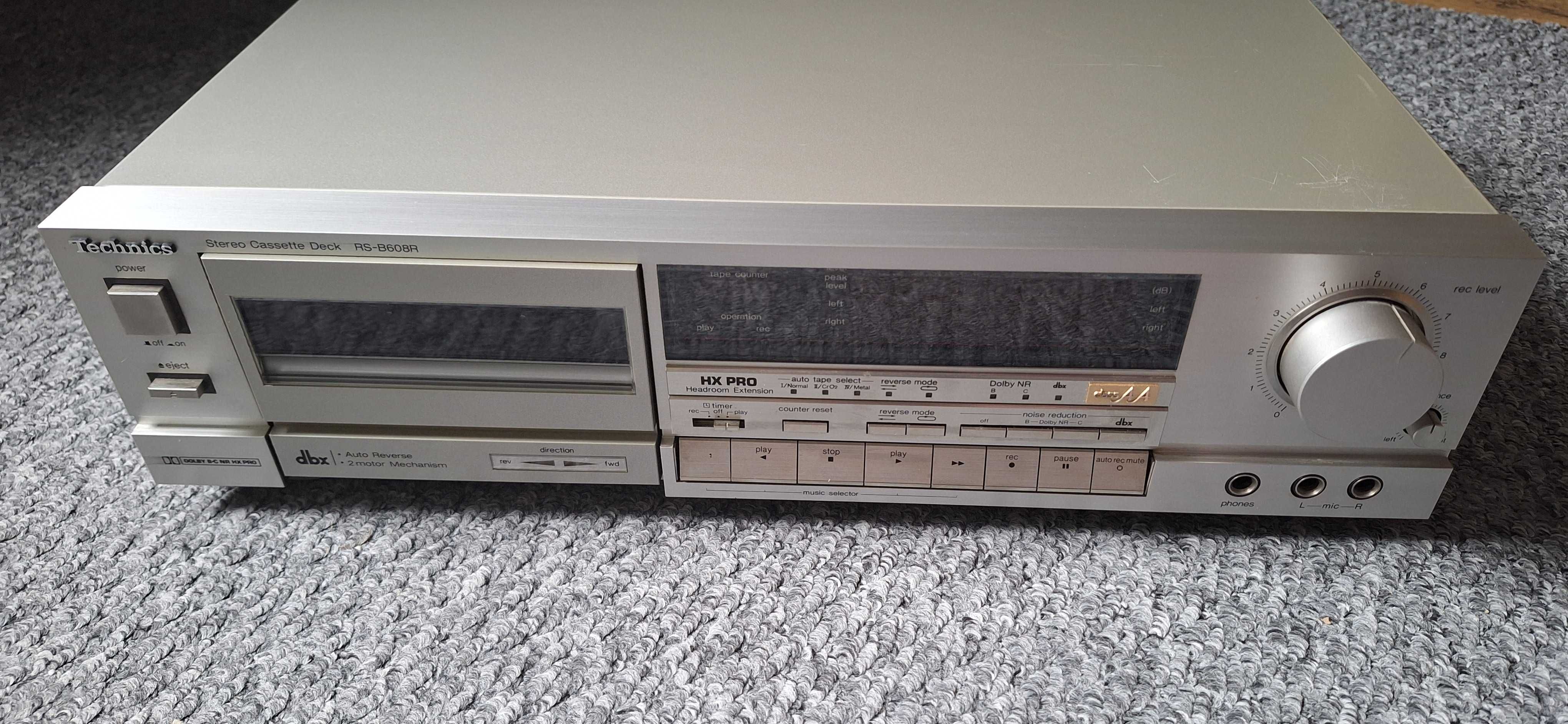 Technics RS-B608R srebrny 1988 rok / stan 5 technicznie, wizualnie 5-