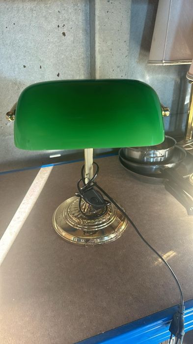 Lampa elektryczna Gabinetowa Bankierka biuro łańcuch stylowa antyk