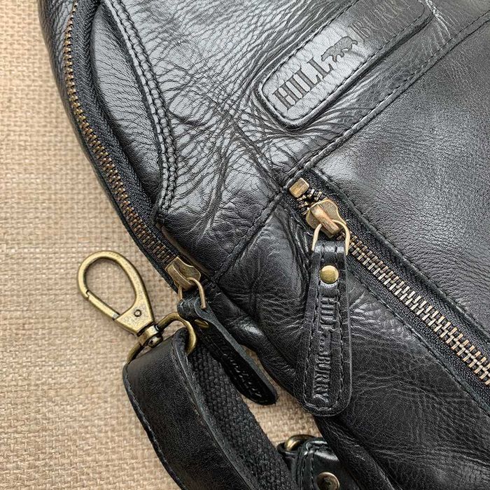 Сумка мужская кожаная мягкая слинг Hill Burry 6101/W сумка чоловіча