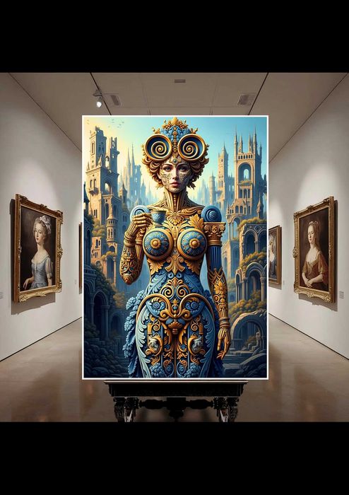 Obraz na płótnie - Ornamentyka i architektura - wielkość 75cm x 108cm