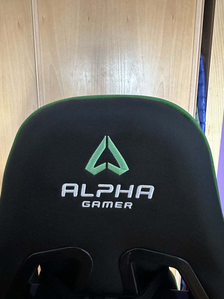 Cadeira de Gaming Alpha Gamer Black/Green verde preto preta gamming pc