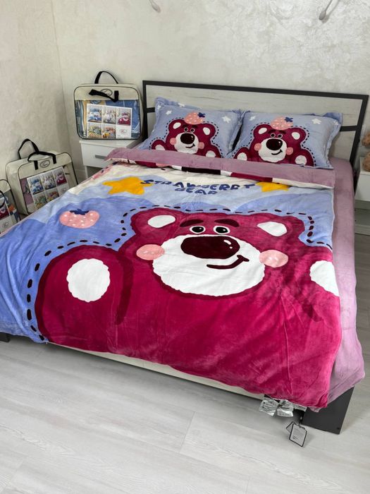 На подарунок! СТІЧ Дитяча велюрова постільна білизна плюшевая постель