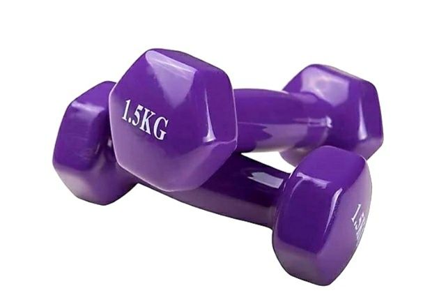 Гантелі для фітнесу/спорту World Sport 1.5 кгх2 шт фіолетові.