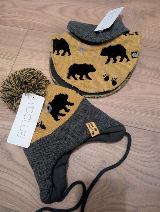 Czapka zimowa z kominem niemowlak