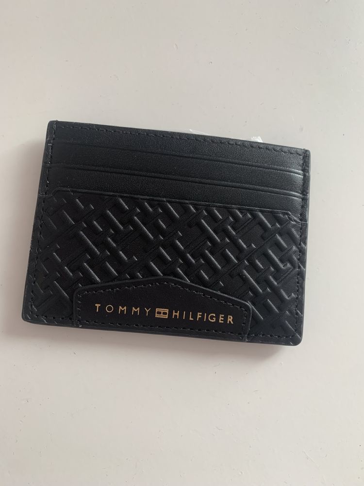 Etui na karty portfel tommy hilfiger nowy skora czarny
