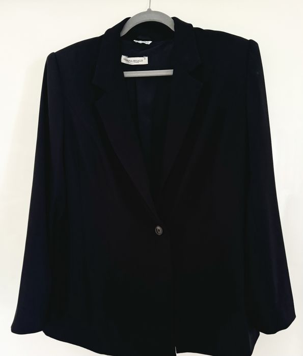 Marina Rinaldi marynarka, żakiet klasyczny czarny roz. 46
