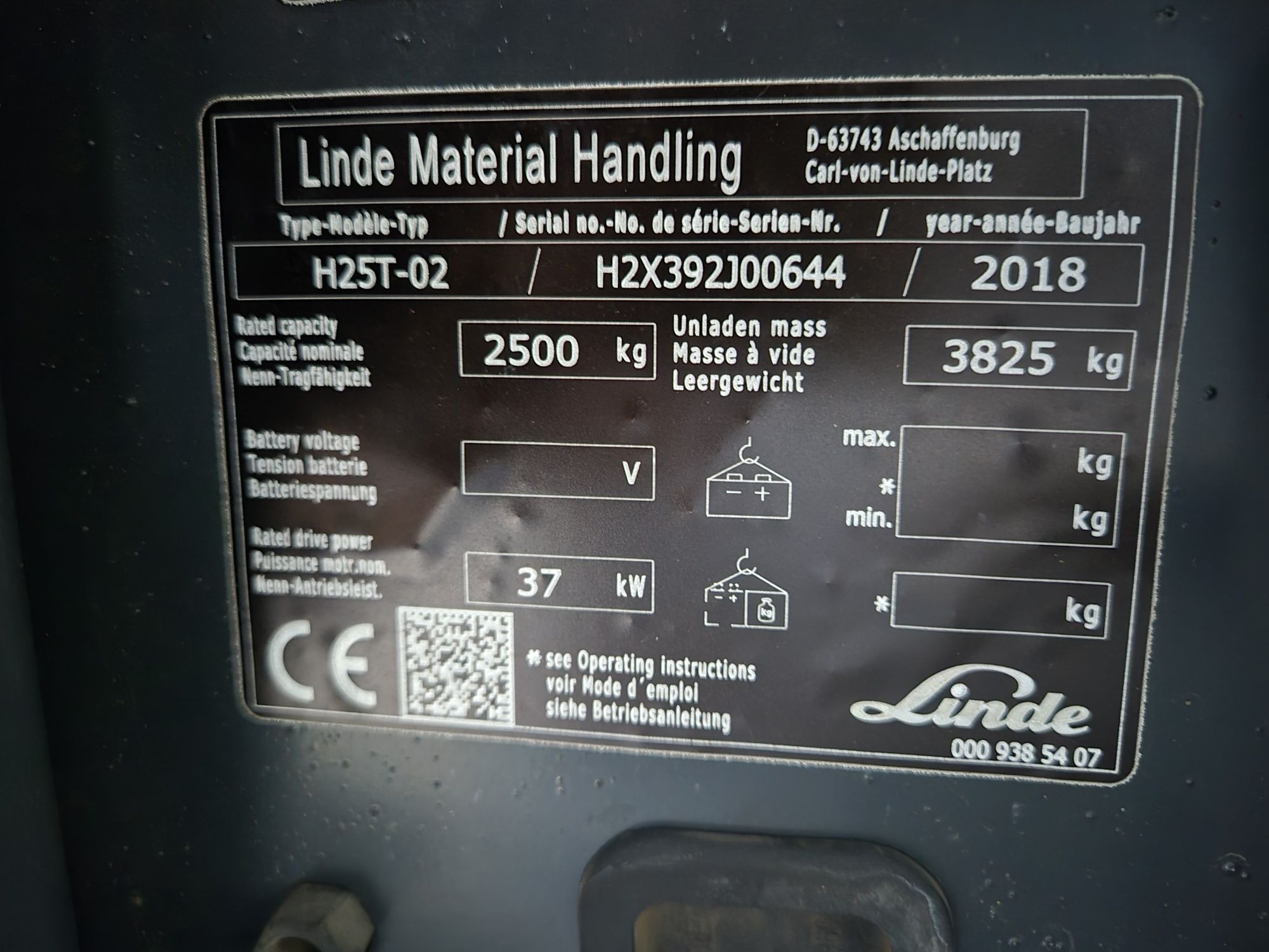 Wózek widłowy LINDE H25T EVO, triplex, przesuw, terenowy GAZ