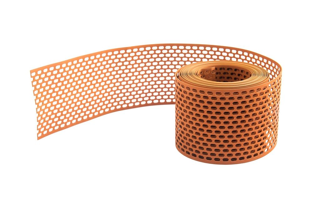 Карнизна вентиляційна стрічка чорний 100мм х 5м.п. решітка звису захис