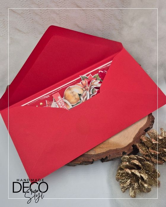 Kartka składana premium DL Boże Narodzenie z miejscem na pieniądze