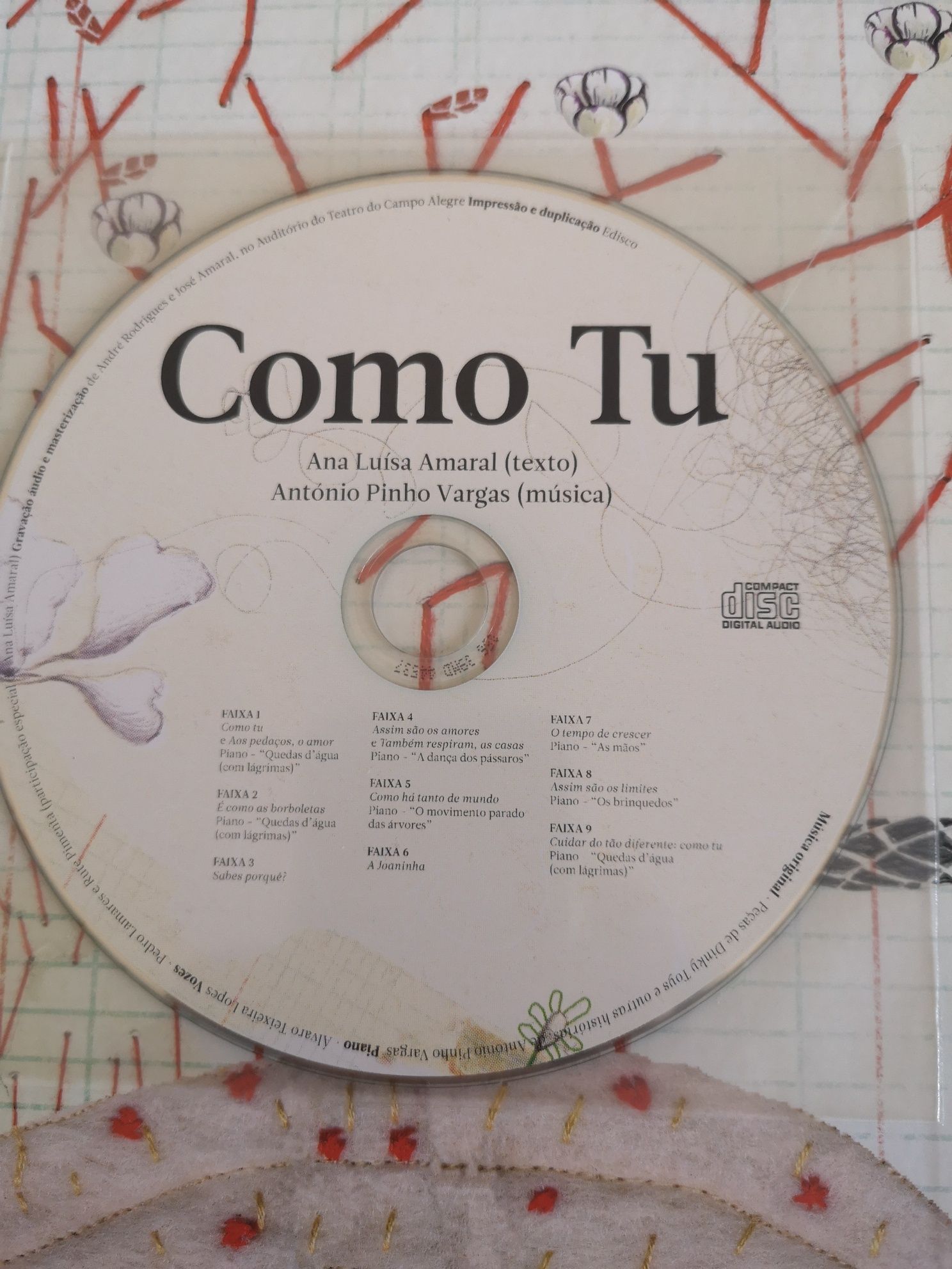 Livro novo com cd, como tu, de ana luisa amaral