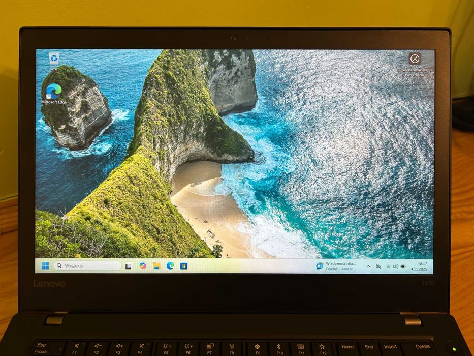 Laptop Lenovo ThinkPad T470, i5, SSD 256GB, 8GB RAM  ładny, Win 11.