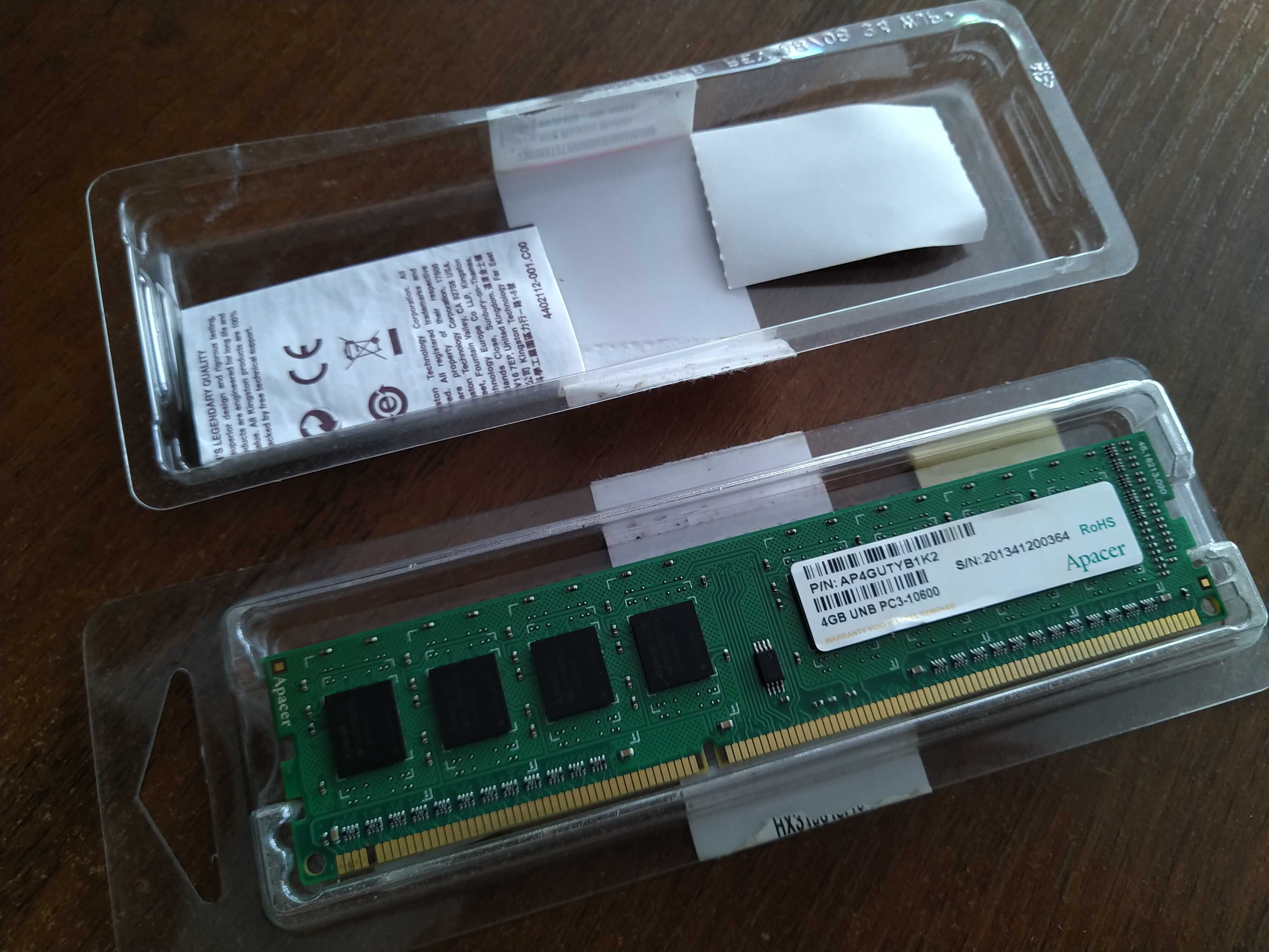 Оперативна пам'ять Apacer 4GB UNB PC3-10600 DDR3 для ПК