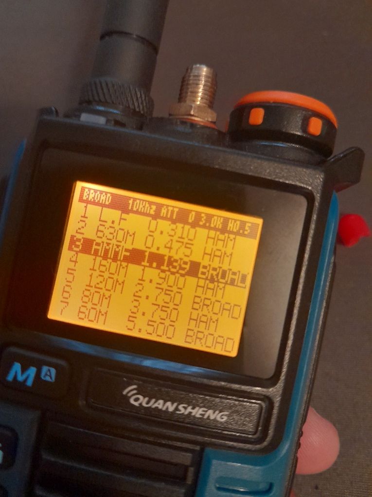 Radio amador Quanshenk K5(99) modificado para HF com modulo  SI4732